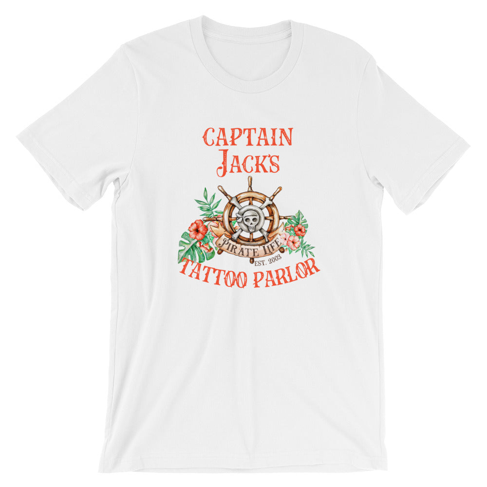 Captain Jack’s Tattoo Parlor T-Shirt (Unisex) - Travel Suppliers Plus